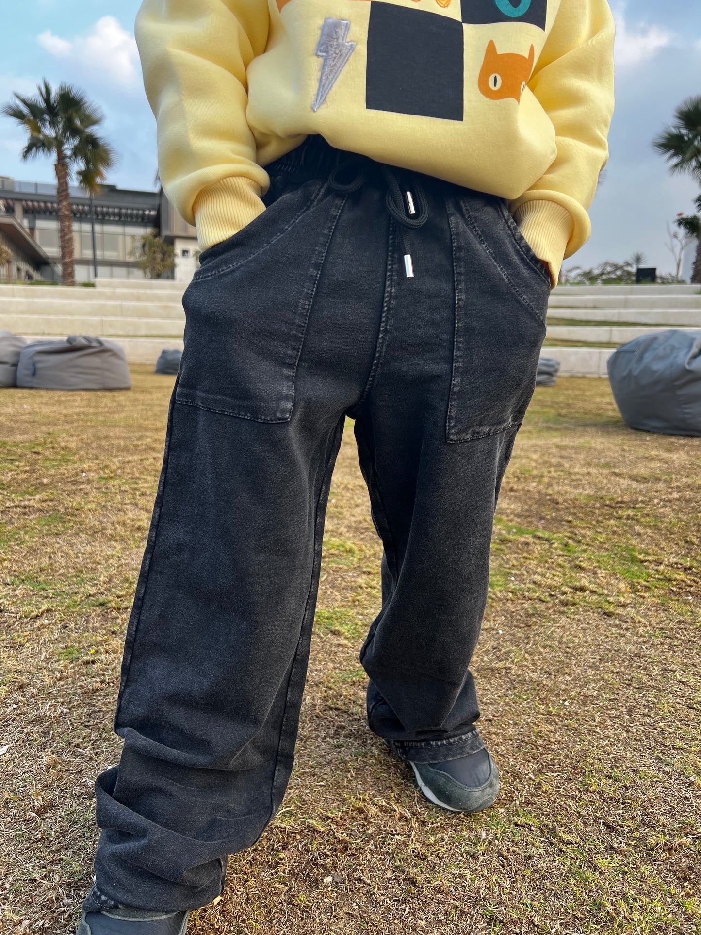 Washed sweatpants